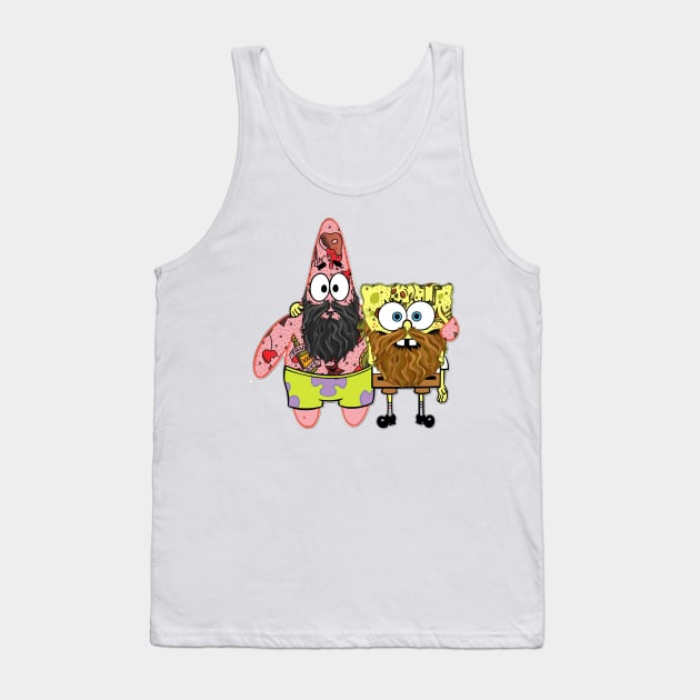 Spongebob and Patrick Tank Top by Elrokk86